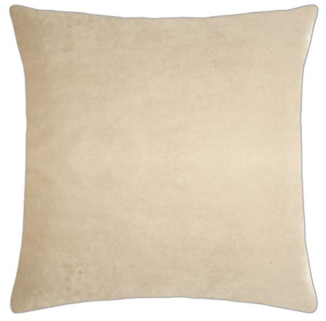 PAD - Elegance - Samt Kissen, Zierkissen, Kissenhülle - 50 x 50 cm - Farbe: Sand Beige - ohne Füllung