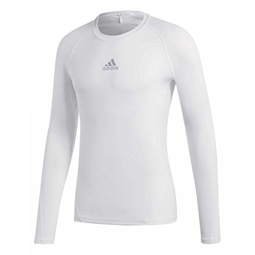 adidas Men's T-Shirt Alphaskin Sport Thermal Long Sleeve Top, White, 3X-Large