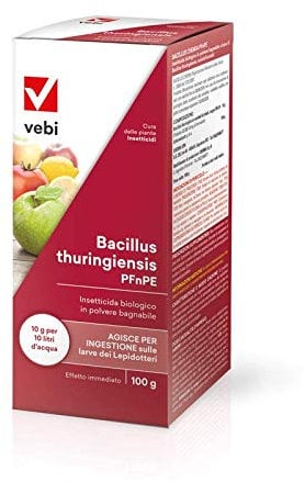 Bacillus thuringiensis Vebi Insetticida biologico larve dei lepidotteri 100 g Pfnpe