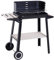 Outsunny Griglia a Carbone Barbecue BBQ Carrello Grill per Picnic con Ruote da Balcone Giardino in Ferro e Legno 83 × 37 × 87 cm Nero