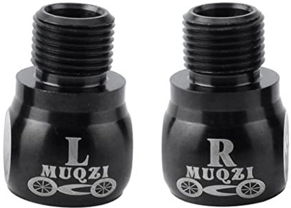 SM SunniMix 1 Paar M14x1.25 Mountain Road Fahrrad Pedal Extender für 9/16 '' Kurbel, Schwarz