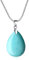 COAI Geschenkideen Damen Halskette 925 Sterling Silber Kette mit Träne der Engel Wassertropfen Anhänger aus Amazonit