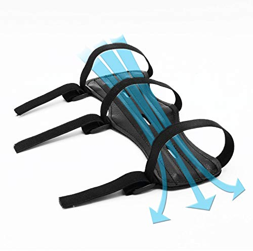 Armschutz für Bogenschießen, Bogenschießen, Rindsleder, Unterarmschutz mit 3 Riemen, Armschutz für Bogenjäger, 1 Packung