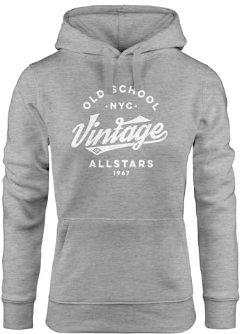 Neverless® Hoodie Damen College Style Schriftzug Oldschool Vintage Allstars Kapuzen-Pullover Fashion Streetstyle