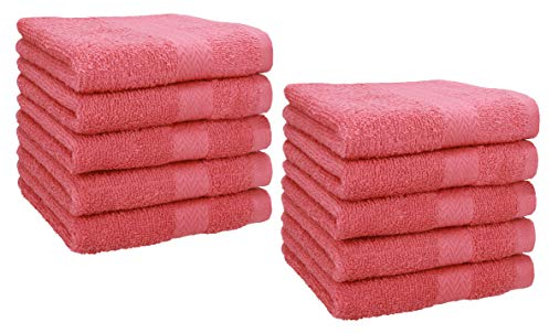 Betz 10 Stück Seiftücher Seiftuch Seiflappen Set Premium 100% Baumwolle Seiflappen Set Größe 30 x 30 cm (Himbeere)