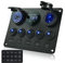 MICTUNING IP65 Waterproof 12V/24V Switch Panel, 5 Gang Rocker Switch Panel with LED light Toggle Switch Panel with Dual USB Charger Digital Voltmeter Cigarette Lighter Socket for Car Trunk Boat