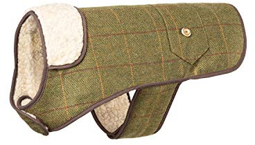 Rydale Country Pet Stylish Dog Coat Tweed Jackets Green Brown Winter Coat (20, Heathland)