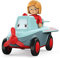 Toddys by siku 0108, Paula Pretty, 2-teiliges Flugzeug, Zusammensteckbar, Inkl. beweglicher Spielfigur, Hochwertiger Schwungradmotor, Graublau/Rot, Ab 12 Monaten