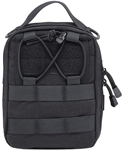 Azarxis Taktische Hüfttasche Molle Tasche Kompakt und leicht Handytasche Multifunktional Bauchtasche für Camping Reisen Wandern (Schwarz)