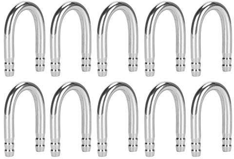 Zerodis 10 Stück Aquarium U-förmiges Winkelrohr Edelstahl Sauerstoffpumpe CO2-Schlauch Aquarium Aquarium Zubehör