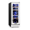 Klarstein Vinovilla Built-in Wine Cooler Drinks Fridge, Dual Zone Wine Fridges, Wine Prosecco & Beer Bottles, Touch Pad, Indoor/Outdoor Bar Fridge & Wine Cooler for Garden, 5-20°C, 17 Bottles, White