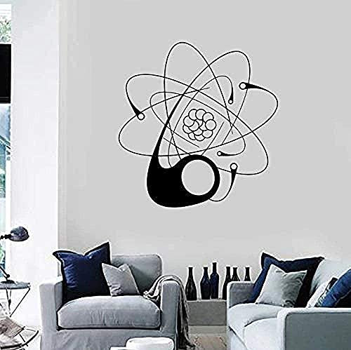 Atom Wandaufkleber Wissenschaft Universität Schule Bildung Klassenzimmer Labor Heimdekoration Aufkleber Wandmalerei 57X59Cm