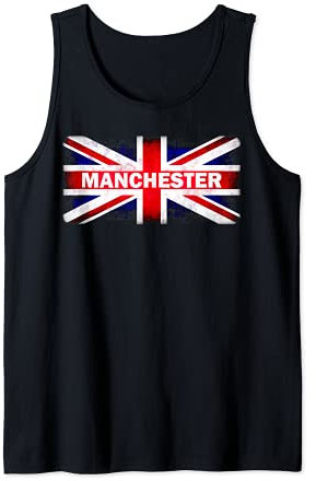 Manchester England Great Britain British Flag Gift Souvenir Tank Top