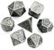 World of Dice Metallwürfel-Set Drachenwürfel - Eisen - Pen & Paper Würfel-Set aus Metall, 7-teiliges polyedrisches Set, für Dungeons and Dragons, DSA, Cthulhu, UVM.