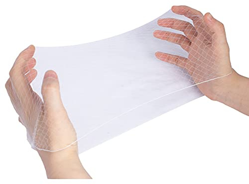 Askuang 20 Invisible Elastic Edge Mesh Hair Nets - 20PCS Individual Packing for Women's Sleeping, Ballet, Kids' Hair Buns, Cooking, Food Service, Wig Nets, 50cm White