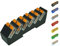 Din Rail Hutschienenhalter für 6x Wago Klemmen/lever clamps 221-412/413 (Wagoklemmen nicht im Lieferumfang!) (Schwarz (Prime))