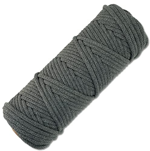 Baumwollkordel 50 Meter in 5 mm Makramee Kordel Baumwollseil Schnur Basteln DIY Schnur Turnbeutel… (054 | Metall)