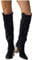 Onsoyours Donna Stivali Classico Moda Plateau Tacco Alto Stivali al Ginocchio Autunno Inverno Scamosciato Pelle Lunghi Stivali B Nero 40 EU