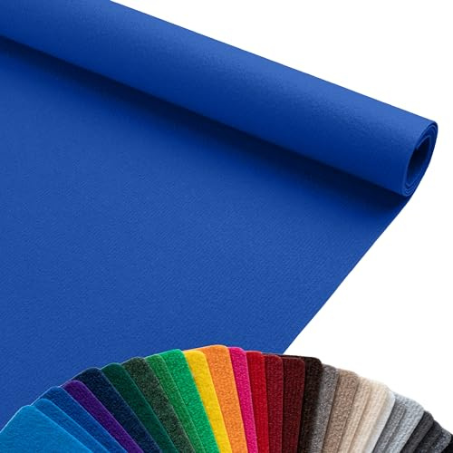 Primaflor Rips Messeteppich Dublin | 200x2500 cm | Dunkel blau | Meterware | Gerippte Polypropylen-Meterware für Messe, Event und Hochzeit; Bfl-s1, 3 mm hoch, zuschneidbar