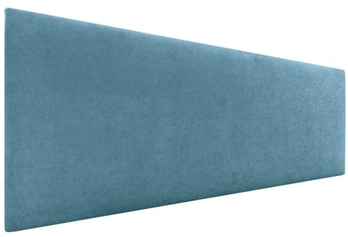 DHOME Tête de lit luxe tapissée en similicuir ou tissu Aqualine Pro -Tissus turquoise, 150 cm, (lits 150/160)