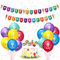 Einschulung Deko, Schuleinführung Schulanfang Deko Set mit Alles Gute zum Schulanfang Garland Tortendeko Ballons, Schulanfang Luftballons for Schulkind Mädchen Jungen Erster Schultag Schulstart Deko