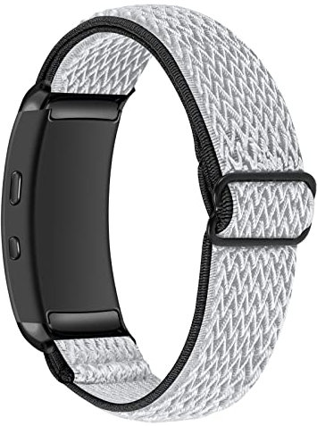 RuenTech Cinturino per orologio compatibile con Samsung Gear fit2 R360, cinturino elastico in nylon per Gear Fit 2 R360 Activity Tracker (argento)