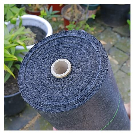 Gartenvlies Unkrautvlies Unkrautschutzgeweberolle, für Gemüsegarten Bäume Landschaft, 0.4m/0.5m/0.6m/0.7m/0.8m/1m/1.2m/1.5m/2m/2.5m/3m breit Schwerlast Unkrautblock Gartenmatte, Wasserdurchlässig, Sch