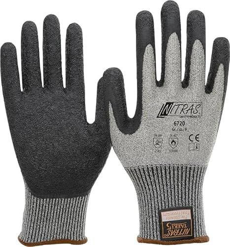 Nitras 6720-XL TAEKI 5 Schnittschutz Handschuh, Latex Beschichtung, XL(9) Größe