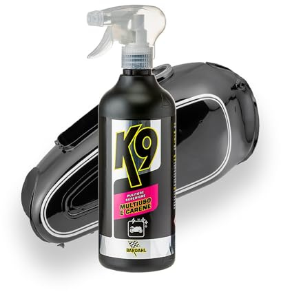 Bardahl K9 Multi-Purpose Cleaner Professional Motorcycle Trim Cleaner for Refurbishing Plastics for Scooters, Motorcycle Cleaning, Motorcycle Accessories, Reviving Plastics