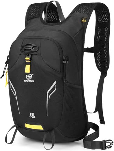 SKYSPER Kleiner Rucksack 15L – Tagesrucksack Wandern, Leichter Wanderrucksack & Fahrradrucksack für Damen und Herren