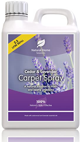 Natural Carpet Moth Beetle Killer Cedar & Lavender Treatment For Larvae Cockroaches Silverfish Spiders Ants Bed Bugs Lice Ticks Fleas Made in the UK