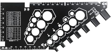 Vis écrou boulon foret filetage jauge UNC UNF MM SAE outil métrique impérial unité de conversion en pouces / mm