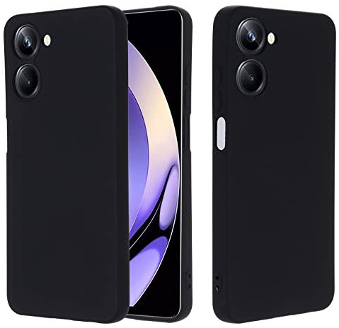 Easyshow Funda Compatible con Realme 10, Carcasa Silicona Realme 10 Suave Gel Rasguño y Resistente Teléfono Móvil Cover, Funda para Realme 10 (Negro)