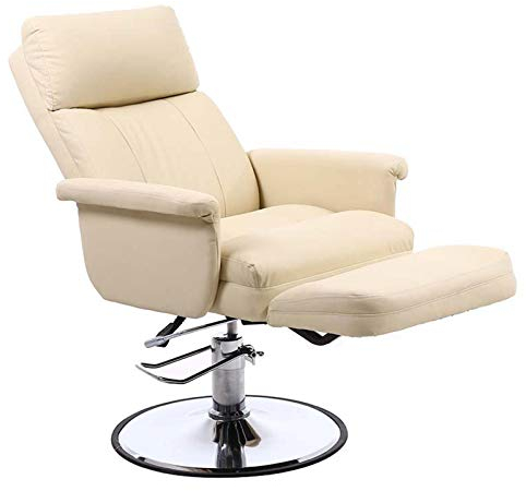 vueuo Schönheitsstuhl, Kosmetikliegen Kosmetikstuhl Massageliege Massagetisch Klappbar Massagestuhl Höhenverstellbar Zurücklehnen Computer Stuhl Mittagspause Fauler Stuhl Heben(Off-White)