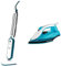 Russell Hobbs RHSM1001-G Steam and Clean Steam Mop White & Aqua + Russell Hobbs My Iron Steam Iron, Ceramic Soleplate, 260 ml Water Tank, Self-Clean Function and Two Metre Power Cable, Blue and White