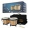Glory Bongo-Trommeln, 15,2 cm und 17,8 cm, Holz, mit Tasche und Stimmschlüssel, Natur