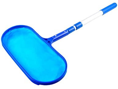 YULLING Pool Kescher - Schwimmbadnetz Pool Skimmer mit 1,2 m Verstellbarer Teleskopstange aus Aluminium Laubkimmer Mesh Rake Net Pool Wartungsset