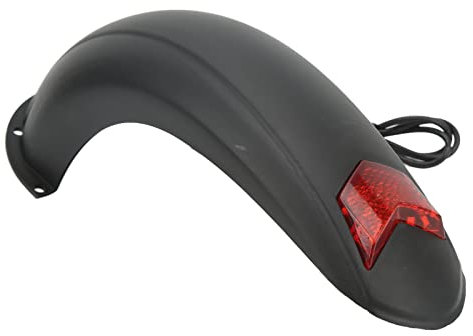Kotflügel Hinten, 10 Zoll Elektroroller Kotflügel Hinten mit Lampe Rotlicht Roller Spritzschutz Ersatzzubehör für Elektroroller