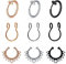 9 Stück Gefälschte Nasenringe, Kucheed Fake Septum Ringe Nasenreifen,Faux Septum Nasenring Creolen Nicht Durchbohrte Ohrringe Set,Wendel Knorpel Lippe Piercing Schmuck für Damen Herren