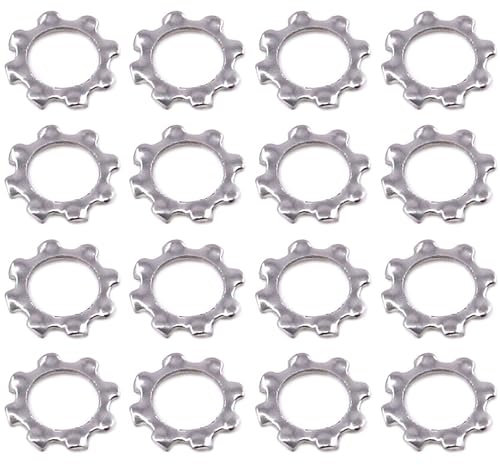 Rondelle di bloccaggio esterne M6 in acciaio inox a stella per denti, rondelle di bloccaggio a stella multidente, 300 pezzi