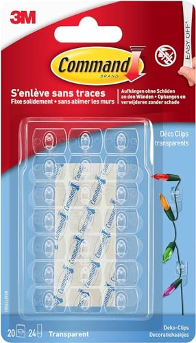 Command 17017CLRN 17026CLRN - Clips decorativos transparentes (17026CLR, mini)