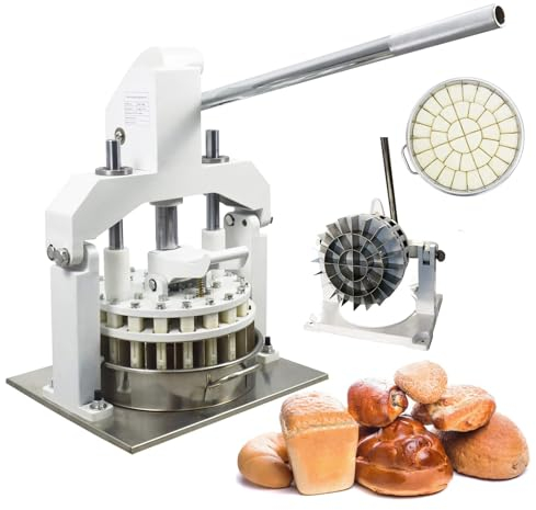 UPIKIT Manual Dough Divider Cutter 40Pcs Dough Dividing Cutting Machine Pastry Cutter Dough Lump Spacer Hand Press Stainless Steel Dough Fillings Piece Cutter Bakery Machine 27-144g