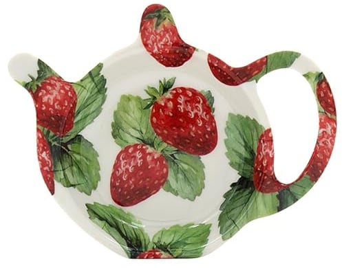 Strawberry Field Teabag Holder Melamine Tea bag, Red, White