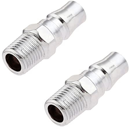Lot de 2 connecteurs durables de ligne d'air, raccords de tuyau d'air avec filetage mâle, raccords de tuyau d'air, raccords de tuyau, coupleur d'air et kit de raccordements, PM30-3/8