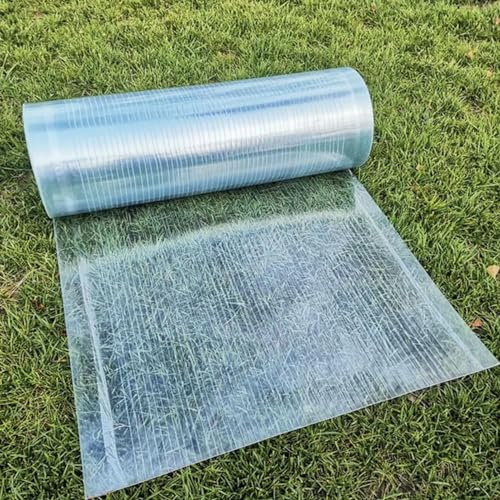 Polycarbonate Roofing Sheet,Transparent Insulation Sunshine Board Shed Cover for Canopy,Rainproof Greenhouse Clear Daylighting Panels,0.8mm Glass Fiber Panel,Can Cut (1m x 2m(3.3ft x 6.6ft))