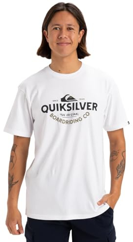 Quiksilver Typed Out SS Herren-T-Shirt, weiß, M