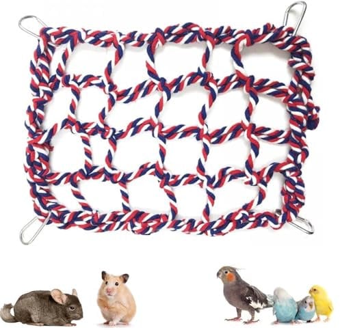 Rat Hammock, Rat Toys, Rat Cage Accessories, Rat Toys And Accessories For Cage, Rat Hammock, Rope Netting, For Hamster Ferret Rats Bird Parrot Cockatiel Chinchillas Pet Supplies