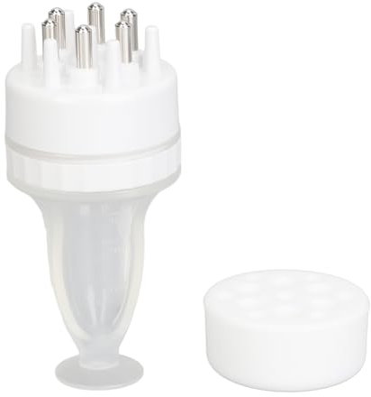 3ml Hair Liquid Applicator Comb with Scalp Massager Leakproof Alloy Roll Ball Scale for Essential Oil Growth and Treatment