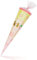 Deine Schulhelden Schultüte - Zuckertüte Einschulung Stabile Geschenkverpackung in Rosa für Mädchen - Länge 35cm, Durchmesser 10cm - Geschwistertüte Made in Germany