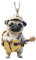 jileijar Weihnachtsbaumschmuck mit Gitarre, 2D, flach, Acryl, Haustier, Katze, Hund, Anhänger für Weihnachtsbaum, Dekoration, Auto-Rückspiegel, hängende Dekoration, Weihnachtsfeiertagsgeschenk